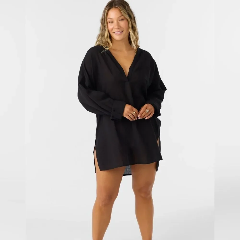 O'Neill Black Belizin Coverup Dress Size Large